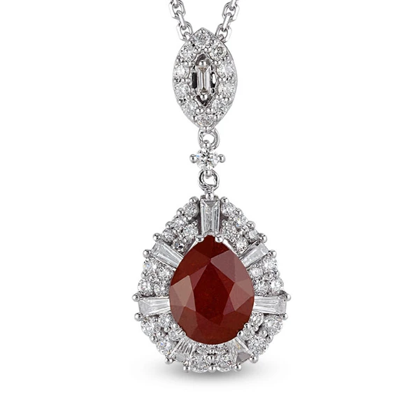 Harem Altın 2.90 Ct Pırlanta Yakut Kolye RTKL37 ürün görseli 1