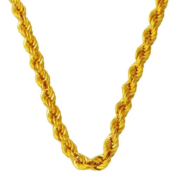 Harem Altın Burgu Halat 7 mm 60 cm 14 Ayar Zincir Kolye ZKU170 ürün görseli 1