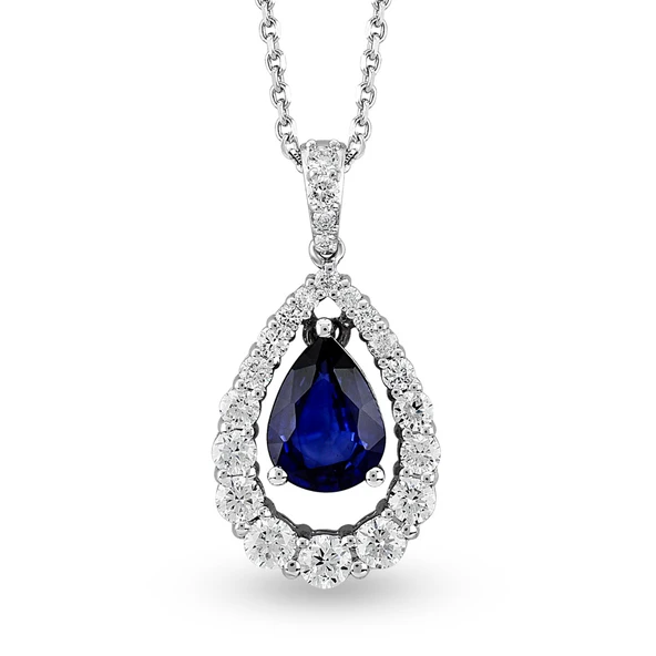 Harem Altın 1.67 Ct Pırlanta Safir Kolye RTKL59 ürün görseli 1