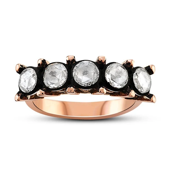 Harem Altın 0.84 Ct Elmas Beştaş Yüzük EY12 ürün görseli 1