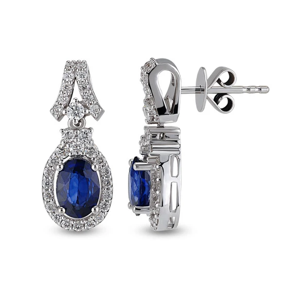 Harem Altın 2.29 Ct Pırlantalı Safir Küpe RTK30 ürün görseli 1