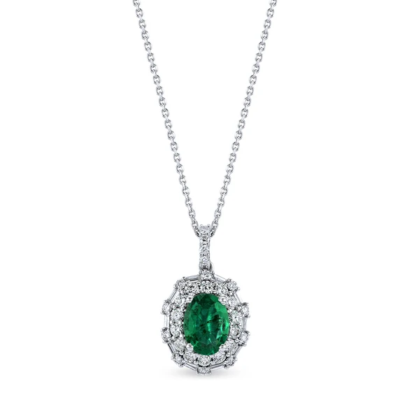 Harem Altın 1.59 Ct Pırlanta Zümrüt Taşlı Kolye RTKL60 ürün görseli 1