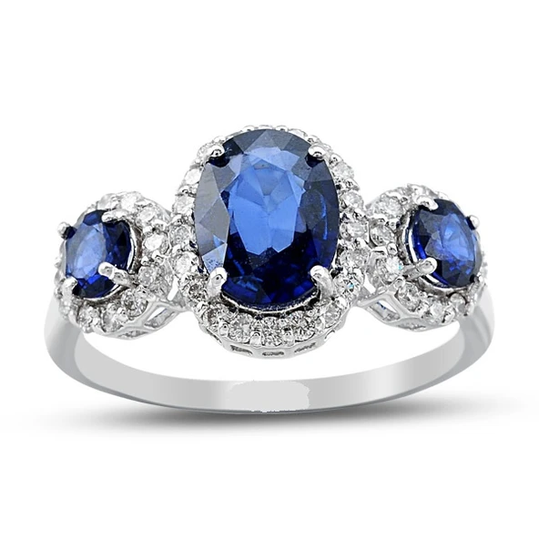 Harem Altın 2.36 Ct Pırlanta Safir Yüzük RTY14 ürün görseli 1