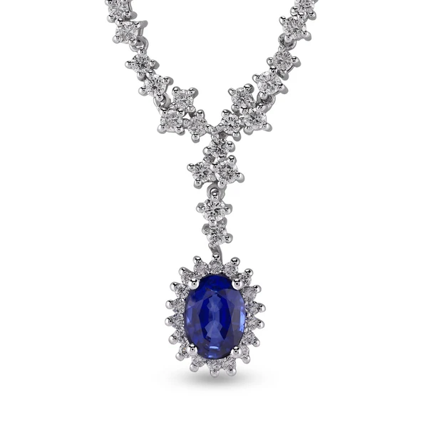 Harem Altın 1.48 Ct Pırlanta Safir Kolye RTKL43 ürün görseli 1