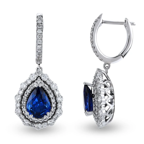 Harem Altın 3.53 Ct Pırlantalı Zümrüt Küpe RTK50 ürün görseli 1