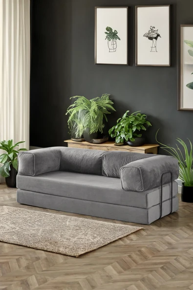 Modalife Legoom Açılır Kanepe Yatak Olabilen Rahatlama , Aktivite Koltuğu, Gri ürün görseli 1