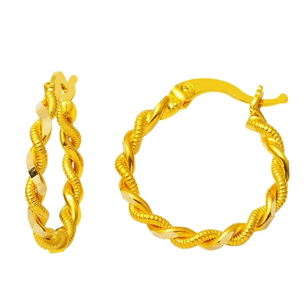 Harem Altın Burma Halka Küpe KP072 ürün görseli 1
