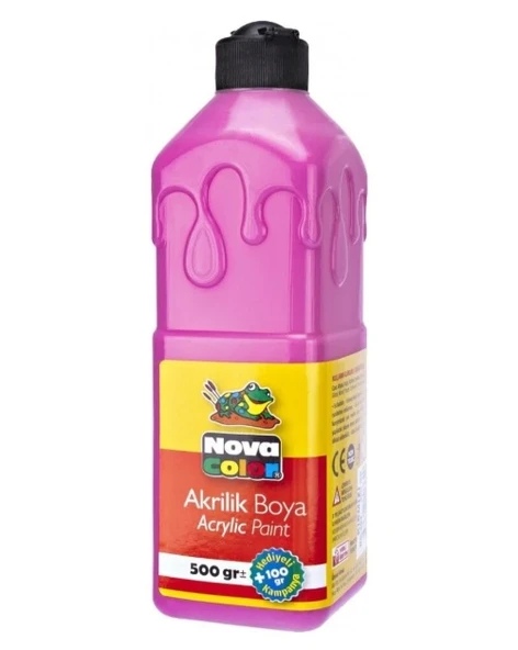 Nova Color Akrilik Boya 500Ml Pembe - 3 adet ürün görseli 1