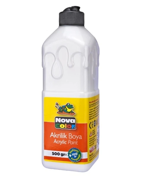 Nova Color Akrilik Boya 500Ml Beyaz - 3 adet ürün görseli 1