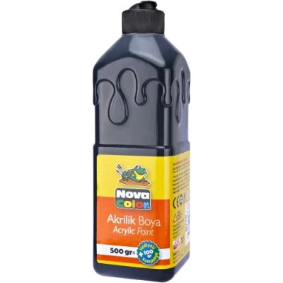 Nova Color Akrilik Boya 500ml Siyah - 3 adet ürün görseli 1