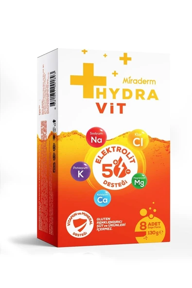 Miraderm Hydra Vit Elektrolit 8 Adet Şase Form Limon Aromalı ürün görseli 1