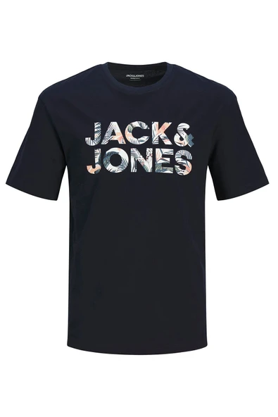 JACK JONES Erkek Lacivert Pamuklu Tişört 12268127 ürün görseli 1