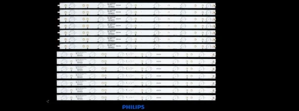 PHILIPS, 49PUS6401, 49PUS6501, 49PUS6101, 49PUS6452, 49PUS6551, 49PUS6561, 49PUS6581, TV LED BAR, GJ-2K16-490-D712-P5-L, GJ-2K16-490-D712-P5-R, TPT490U2-EQYSHM.G, TV LED BAR ürün görseli 1