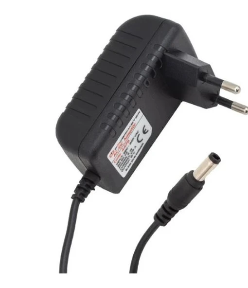 12 Volt 0.5 Amper Standart Uç Adaptör,12 VOLT - 0.5 AMPER 5.5/2.5 MM UÇLU PLASTİK KASA PRİZ TİPİ ADAPTÖR ürün görseli 1