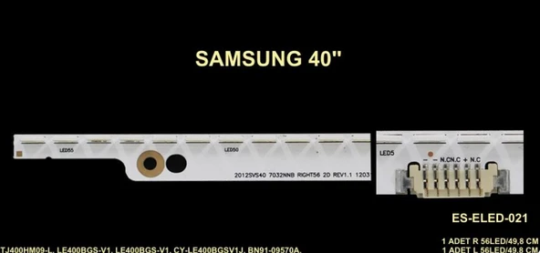 SAMSUNG UE40ES5500, UE40ES5700 LED BAR ürün görseli 1