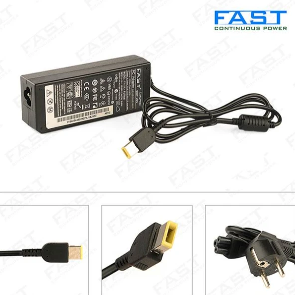 Fast C168 Usb Uç 20v 4.5a 90w İğneli Lenovo Notebook Adaptörü, Ac8mm-Dc4mm ürün görseli 1