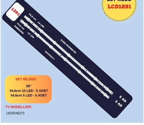 SAMSUNG, UE55H6273, D3GE-550SMB-R0, D3GE-550SMA-R1, BN96-28772A, BN96-28773A, CY-DF550CSLV1H,  LED BAR ürün görseli 1