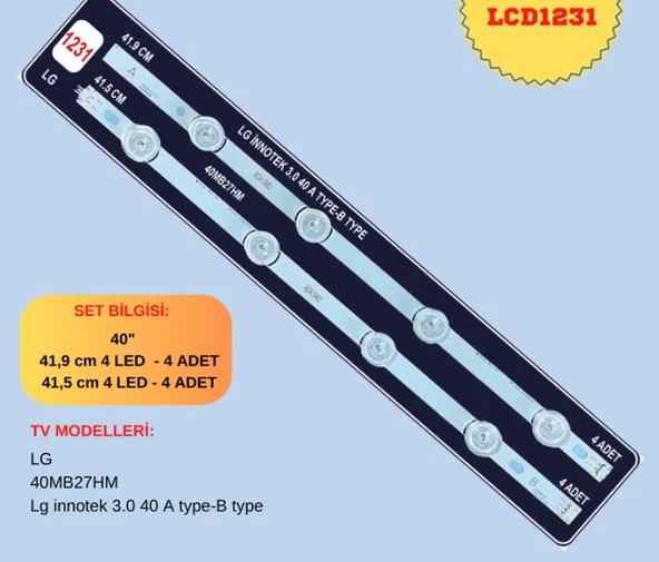 LG 40MB27HM, Lg innotek 3.0 40 a type-b type LED BAR ürün görseli 1