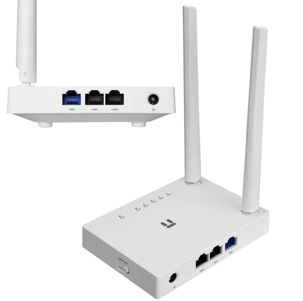 Netis W1 300Mbps 2.4 Ghz 1-Wan+2,Lan 2,5Dbi Anten Smart Kablosuz Router ürün görseli 1