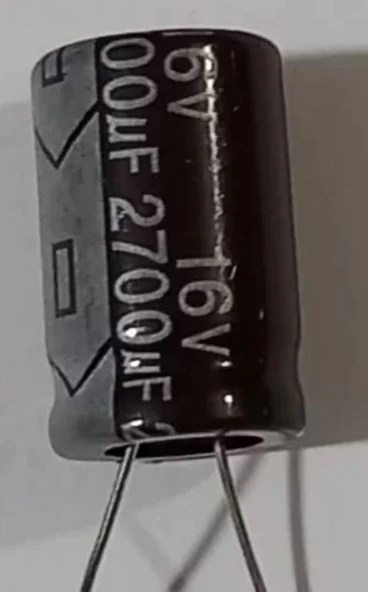 2700uf 16v, 2700mf 16v Kondansatör 10x20 ürün görseli 1