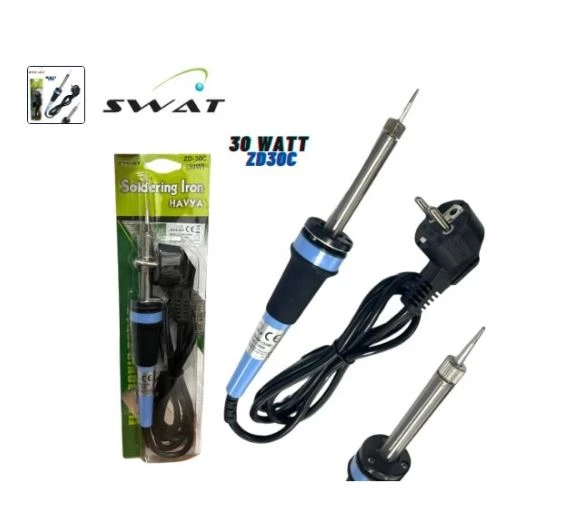 Swat Zd30 30watt Minare, YANMAZ  Uçlu, Plastik Saplı Kalem Havya ürün görseli 1