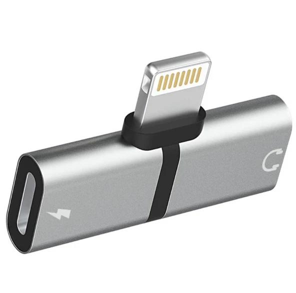 POWERMASTER IPHONE LIGHTNING ŞARJ VE KULAKLIK ÇEVİRİCİ ADAPTÖR JACK ürün görseli 1