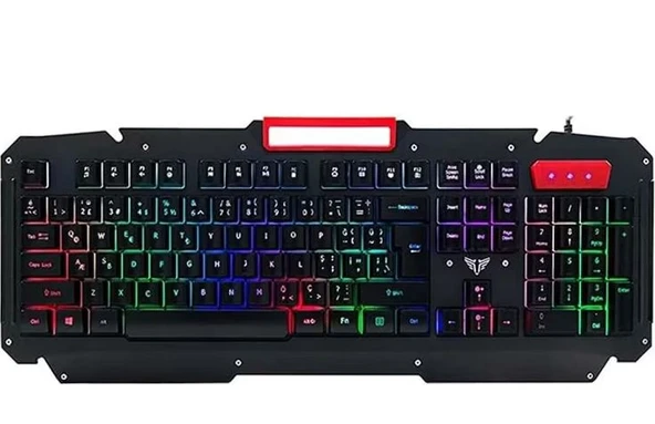 Everest KB-R800 Metafor USB Kablolu Gökkuşağı Aydınlatmalı Metal Yüzey Gaming Q Klavye ürün görseli 1