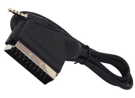 Uydu Alıcısı Av Kablo ,(0,9.1,5 Mm) Stereo Erkek-Scart Kablo 45 Cm  Uzun Jack ürün görseli 1