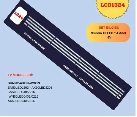 SUNNY SN50LEDJ203/0216, AX50LEDJ203/0216, SN50LEDJ405/216, WN50LEDJ405/0216, AX50LEDJ405/216, JS-D-JP50DM-102ED (00804), R72-50D04-029, 988141T.30066 4P, TV LED BAR ürün görseli 1