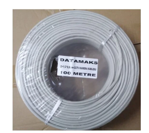 100 mt 2+1 CCTV KAMERA KABLOSU 2x0.50 mm ürün görseli 1