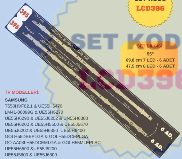 SAMSUNG UE55H6470, UE55H6270, UE55H6470, UE55H6290, UE55J6202, UN55H6300, UE55H6200, UE55H5500, UE55J5670, UE55H6200, UE55J6202, UE55H6350, UE55H6400 LED BAR ürün görseli 1