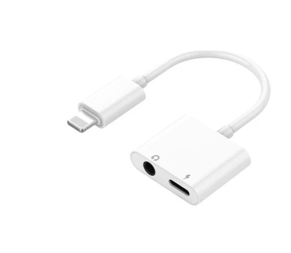 POWERMASTER RC12 IPHONE 7-8-PLUS-X SERİSİ LIGHTNING 3.5MM KULAKLIK + ŞARJ ÇEVİRİCİ ADAPTÖR ürün görseli 1