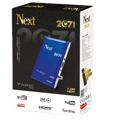 Next 2071 Mini HD Uydu Alıcısı ,IPTV Uyumlu, Kablolu İnternet Girişli, WiFi Yok ürün görseli 1