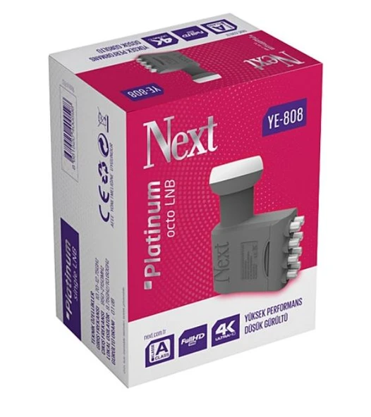 Next YE-808 OCTO Platinum 8li LNB Çıkşlı, Tüm Tv Ve Çanak Antenler  İle Uyumlu ürün görseli 1