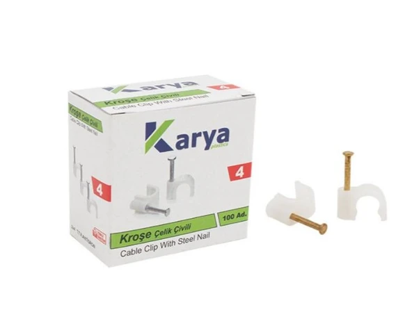KARYA 0 NUMARA 4 MM KROŞE (100'LÜ PAKET)(0.75 YASSI KABLOLAR İÇİN) ürün görseli 1