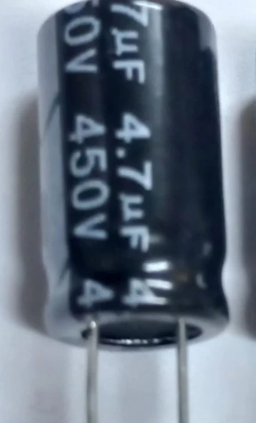4,7uf 450v, 4,7mf 450v Kondansatör 18x10 ürün görseli 1