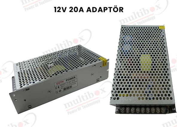 REDLİNE RED A-20 MA -12 12v 20.0a 250w Metal Kasalı İç Mekan Ac/Dc , Kaynağı 12v 20a 250w Smps Adaptör ürün görseli 1
