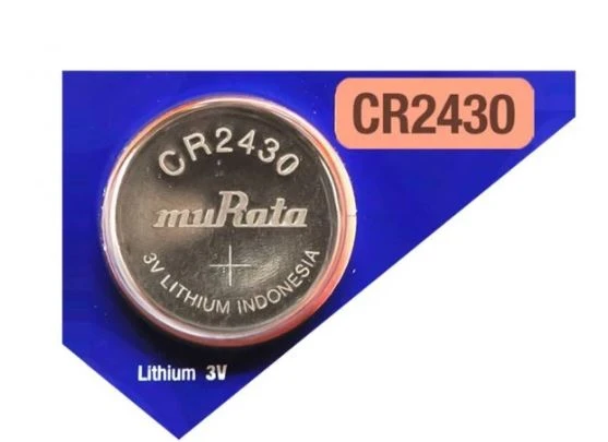 Murata Cr2430 Lithium 3v Pil,  Cr2430 2430/Dl2430 Boy Lityum Düğme Pil, 3 Volt, Tekli Kart ürün görseli 1