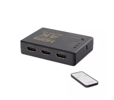 HADRON HDX1308 HDMI SWITCH 3GİRİŞ 1ÇIKIŞ 4K KUMANDALI 3PORT ürün görseli 1