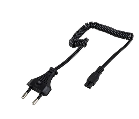 TIRAŞ MAKİNELERİ VE IŞILDAKLAR İÇİN SPİRAL MODEL 220 VOLT AC CEREYAN POWER KABLOSU (1 METRE) ürün görseli 1