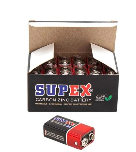 SUPEX 9V PİL 6f22 12 Lİ PAKET ürün görseli 1