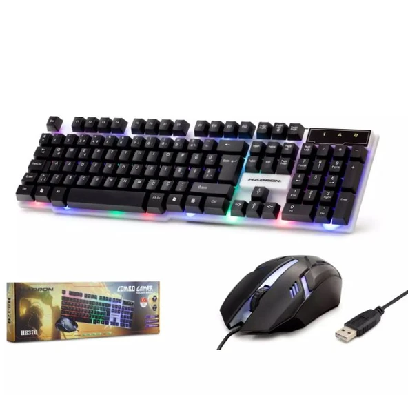 Hadron H837q, Kablosuz Klavye Ve  Mouse Set Kablolu Q Oyun Ledli ürün görseli 1