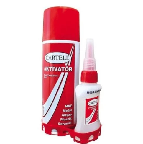Cartell Hızlı Yapıştırıcı Seti Aktivatör 200 Ml Soğutucu Spreyli Yapıştırma ürün görseli 1