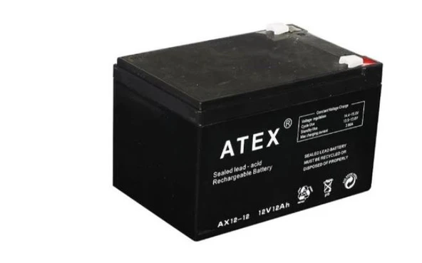 12V 12AH/20HR, AKU 12V 12AH ATEX 12-12 ATEX BAKIMSIZ KURU AKÜ 9,5X15X9,8 ürün görseli 1