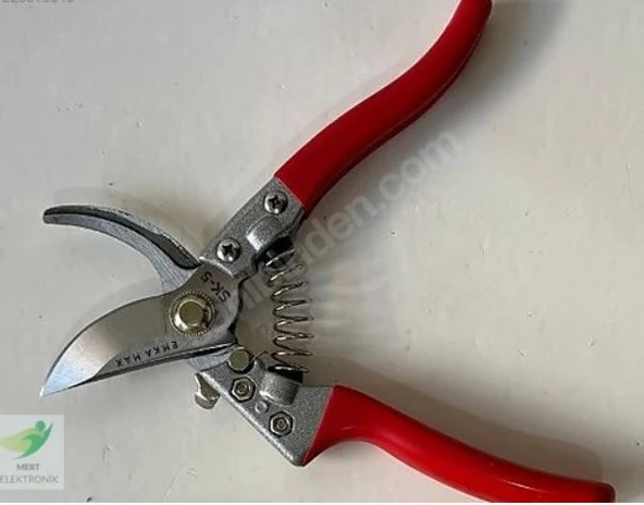 Çelik Ağızlı Bağ Makası Kırmızı, Budama Makası 20 Cm ürün görseli 1