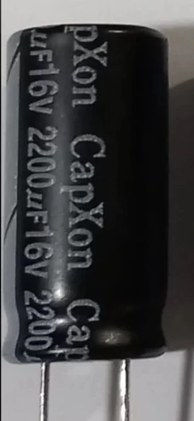 2200uf 16v, 2200mf 16v Kondansatör 8x20 ürün görseli 1