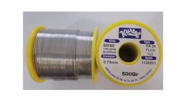 Kurtel 500 gr 0.75 mm Kendinden Pastalı Lehim Teli, Yüksek Akışkanlık, Temiz Lehim ürün görseli 1