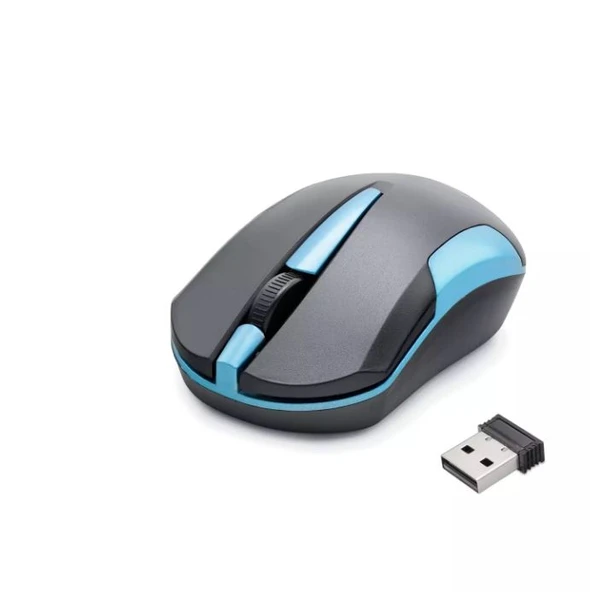 Hadron Hdx3407 Kablosuz Mouse Wıreless 1600 Dpı (Siyah-Mavi) ürün görseli 1