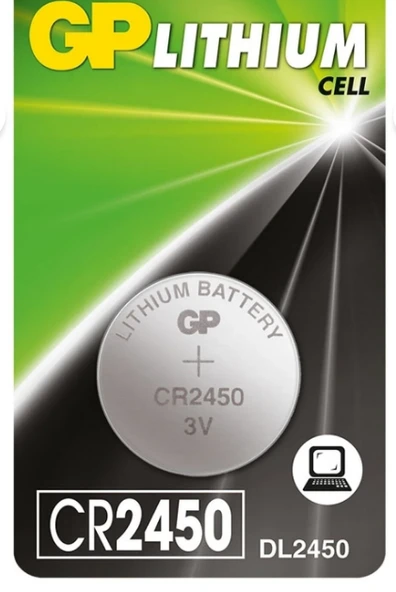 1adet  GP Cr2450 2450 Lityum 3 V Düğme Pil Pil ürün görseli 1