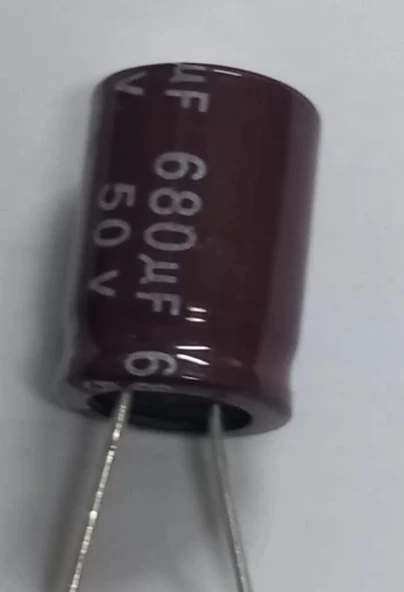 680uf 50v, 680mf 50v Kondansatör 20x10 ürün görseli 1
